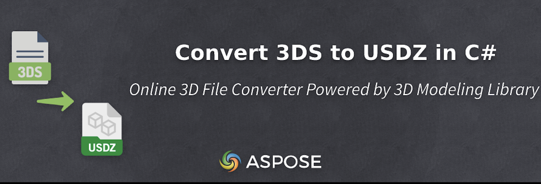 Convert 3DS to USDZ in C# using 3D Modeling Library