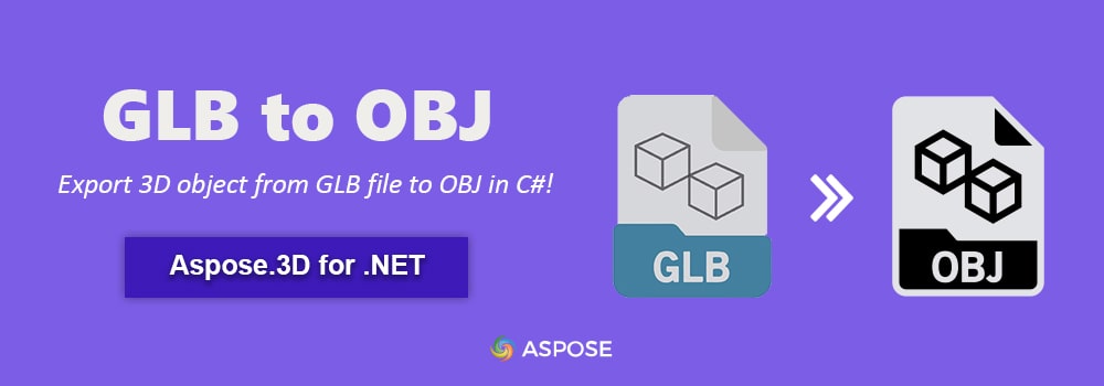 Convert GLB to OBJ in C#
