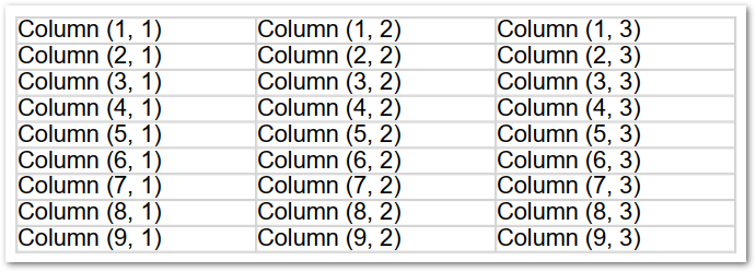 إنشاء جدول في ملف PDF في C#