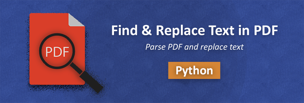 تبحث Python عن النص واستبداله في ملف PDF