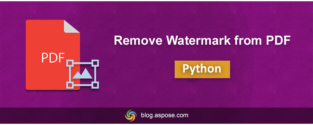 قم بإزالة العلامة المائية من PDF في Python