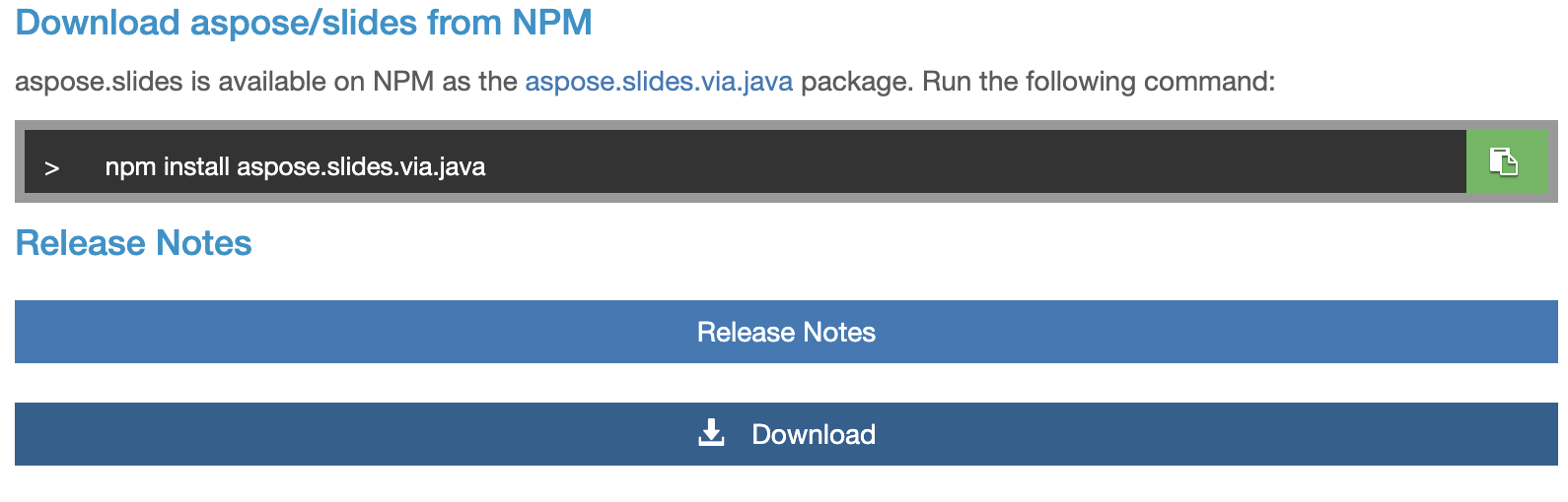 واجهة برمجة التطبيقات Slides لـ Node.js