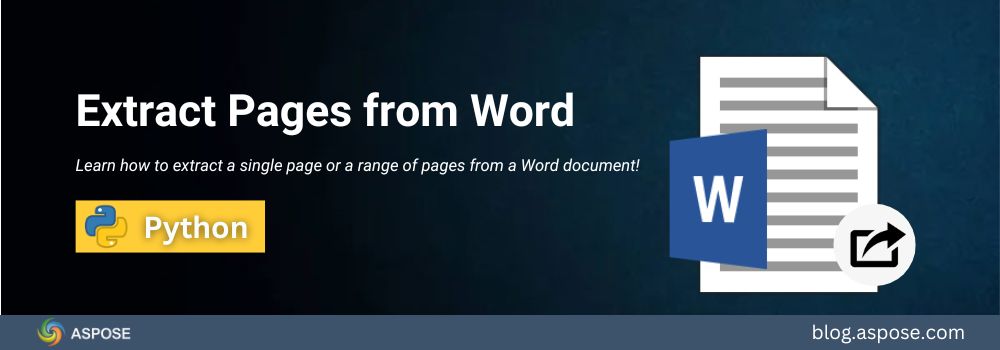 استخراج الصفحات من Word في بايثون