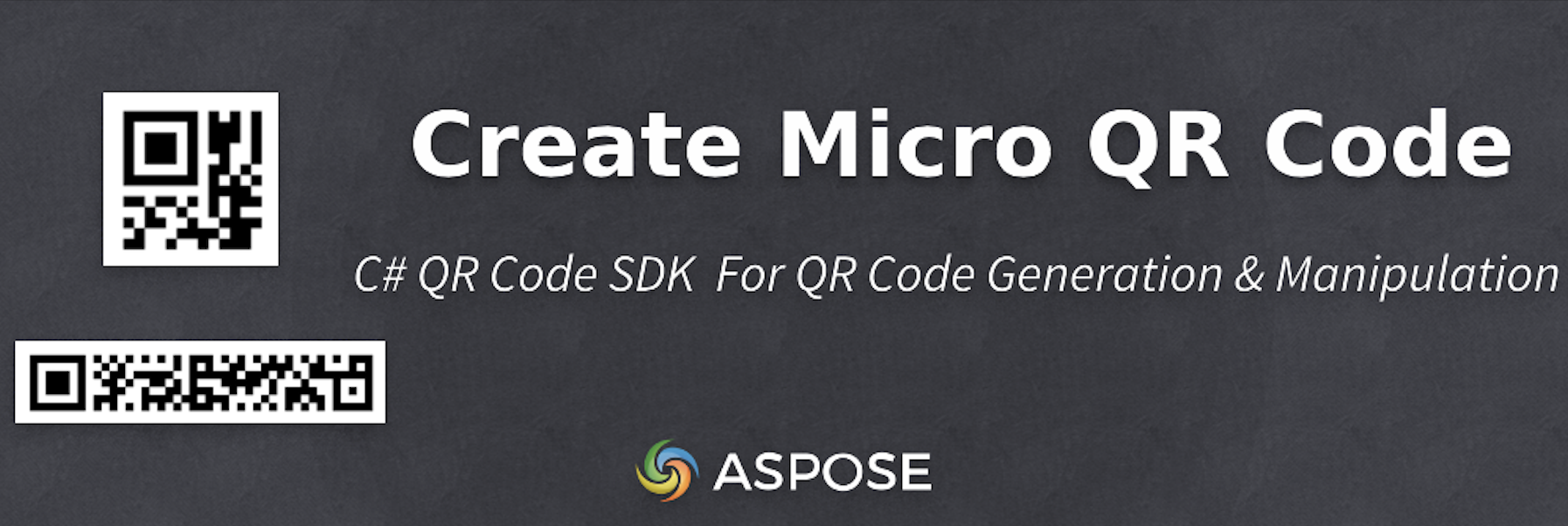 Create Micro QR Code in C# using QR Code SDK