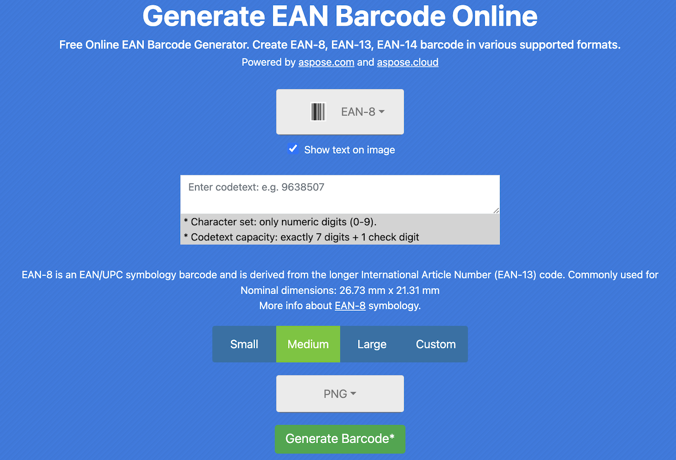 EAN | Free EAN13 Barcode Creator