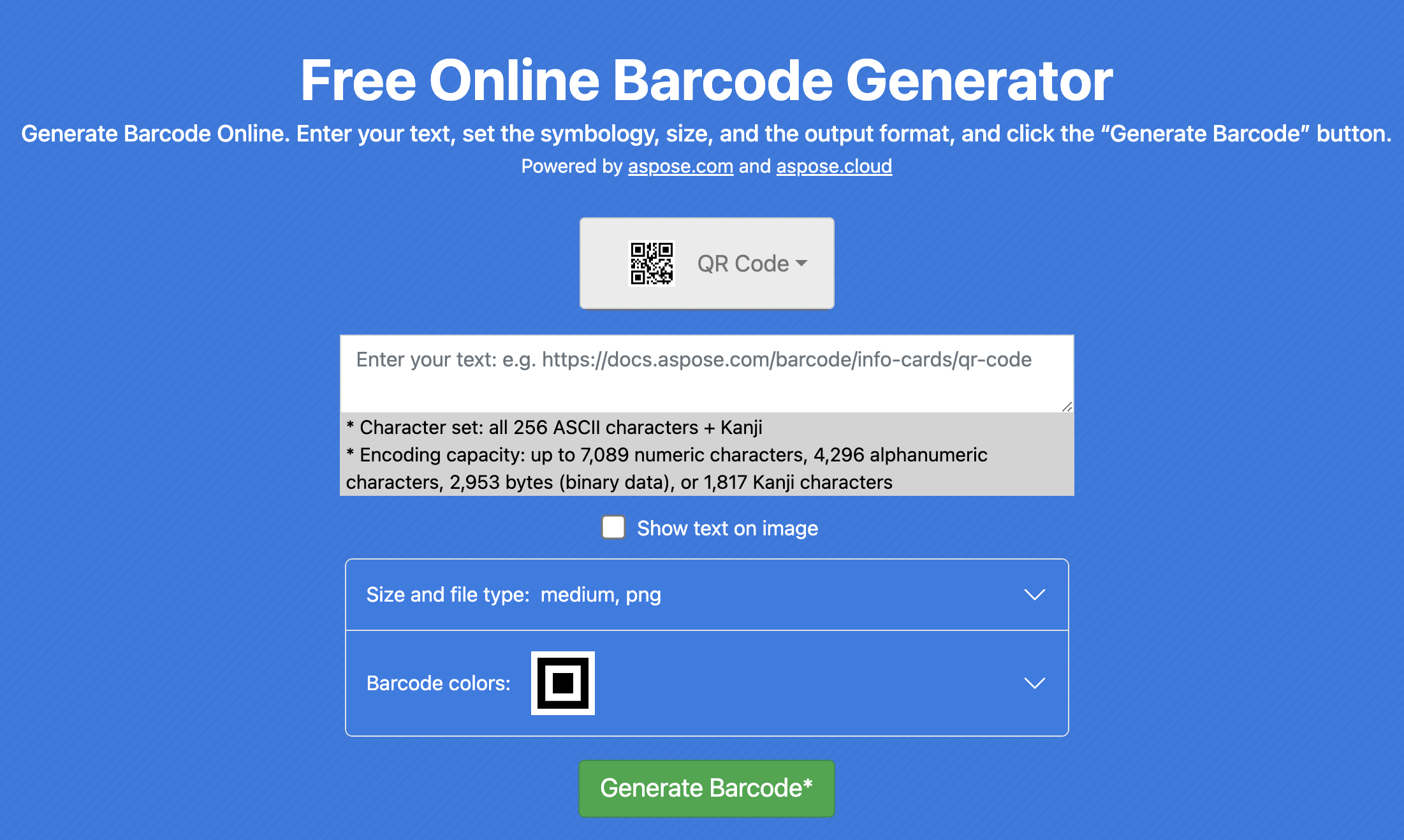 online barcode generator