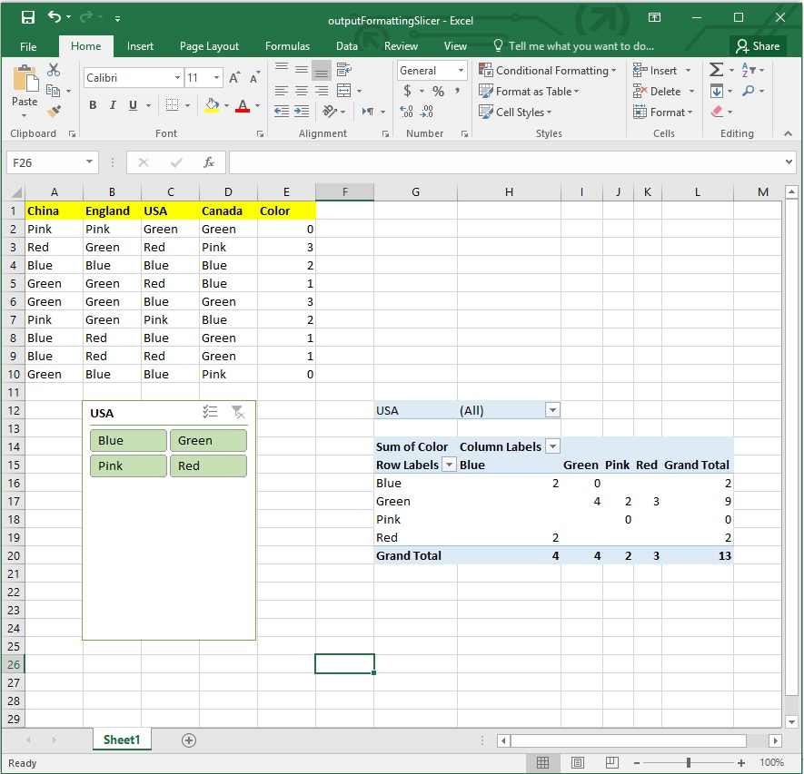 Format and Customize a Slicer in Excel Using C#