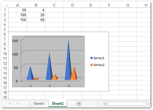 Create chart in Excel in C#