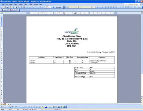 Microsoft Word shows a document generated by Aspose.Words. Notice that the table grew and checkboxes were inserted during mail merge.