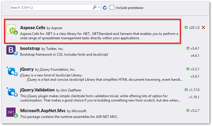 View Excel files in ASP.NET in browser