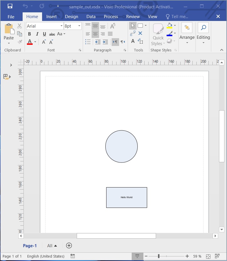 Create a Shape in Visio Diagram using Python