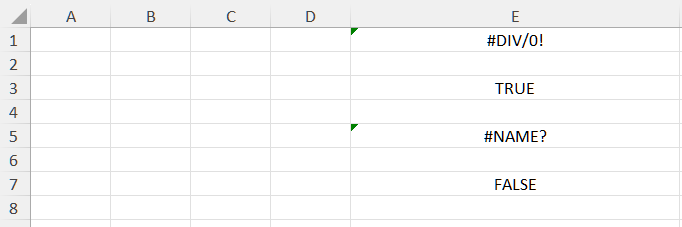 Ukázková data pro nastavení globalizace chyb a logických hodnot