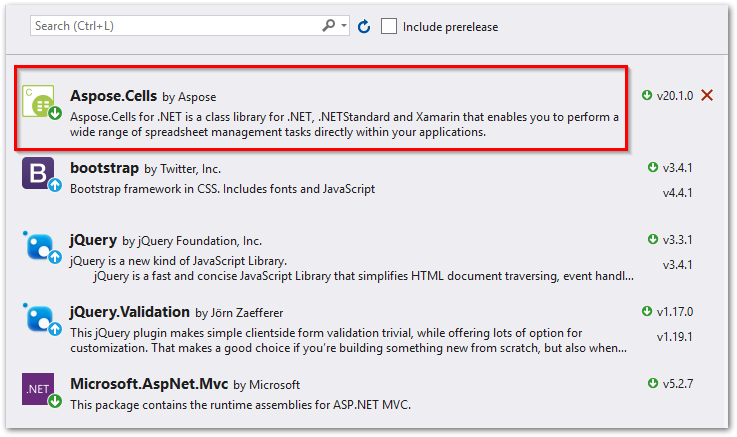 Zobrazení souborů aplikace Excel v ASP.NET v prohlížeči