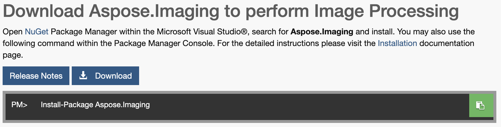 instalace API pro změnu velikosti obrázků