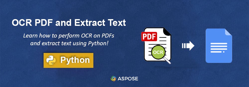 OCR PDF a extrahování textu z PDF v Pythonu