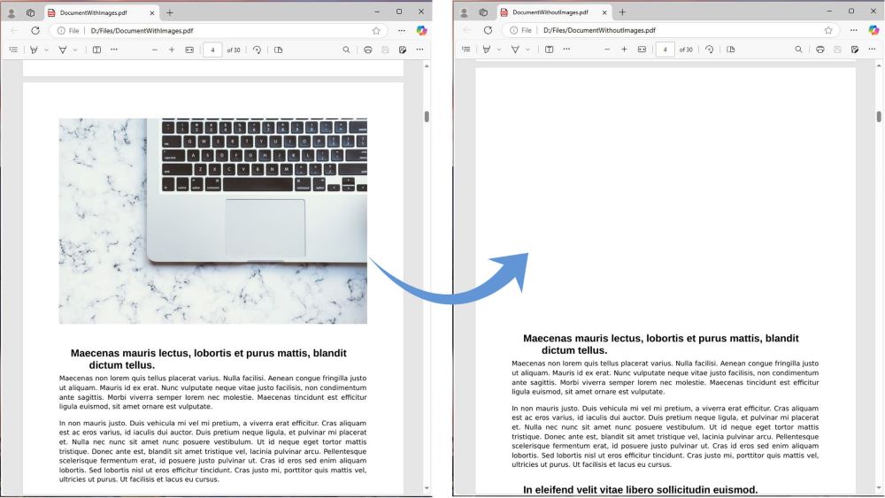 Odstranit všechny obrázky z PDF pomocí Pythonu