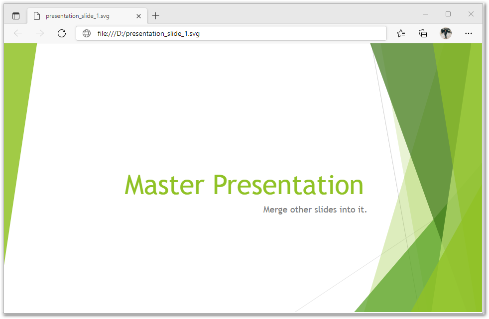 Převeďte PowerPoint PPT Slides na SVG v Pythonu