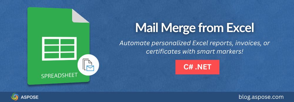 Mail Merge aus Excel in C# | Excel Mail Merge zu Excel