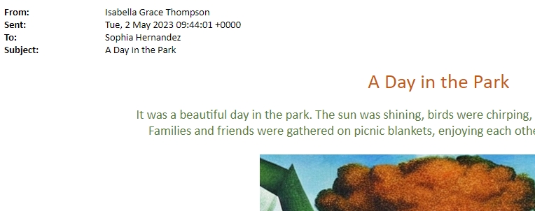 Grundlegende E-Mail-Darstellung