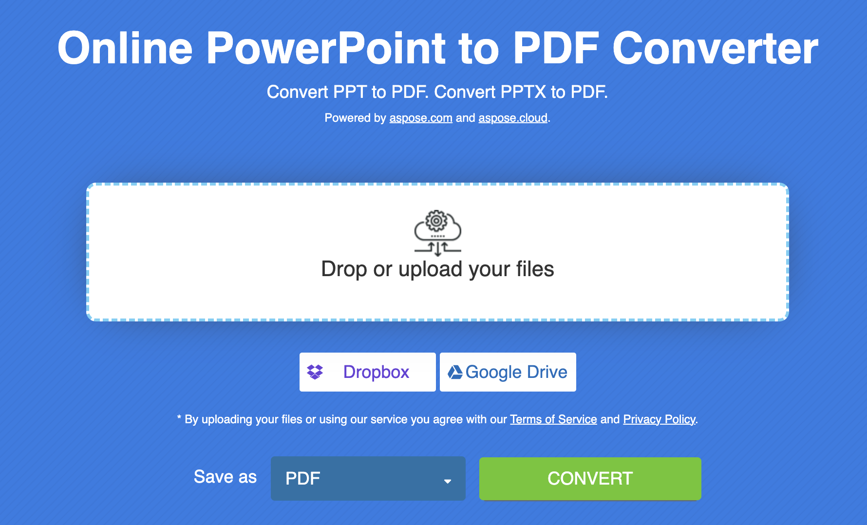 Konvertieren Sie PPT online in PDF