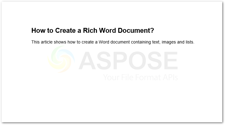 Word Dokument in Java erstellen