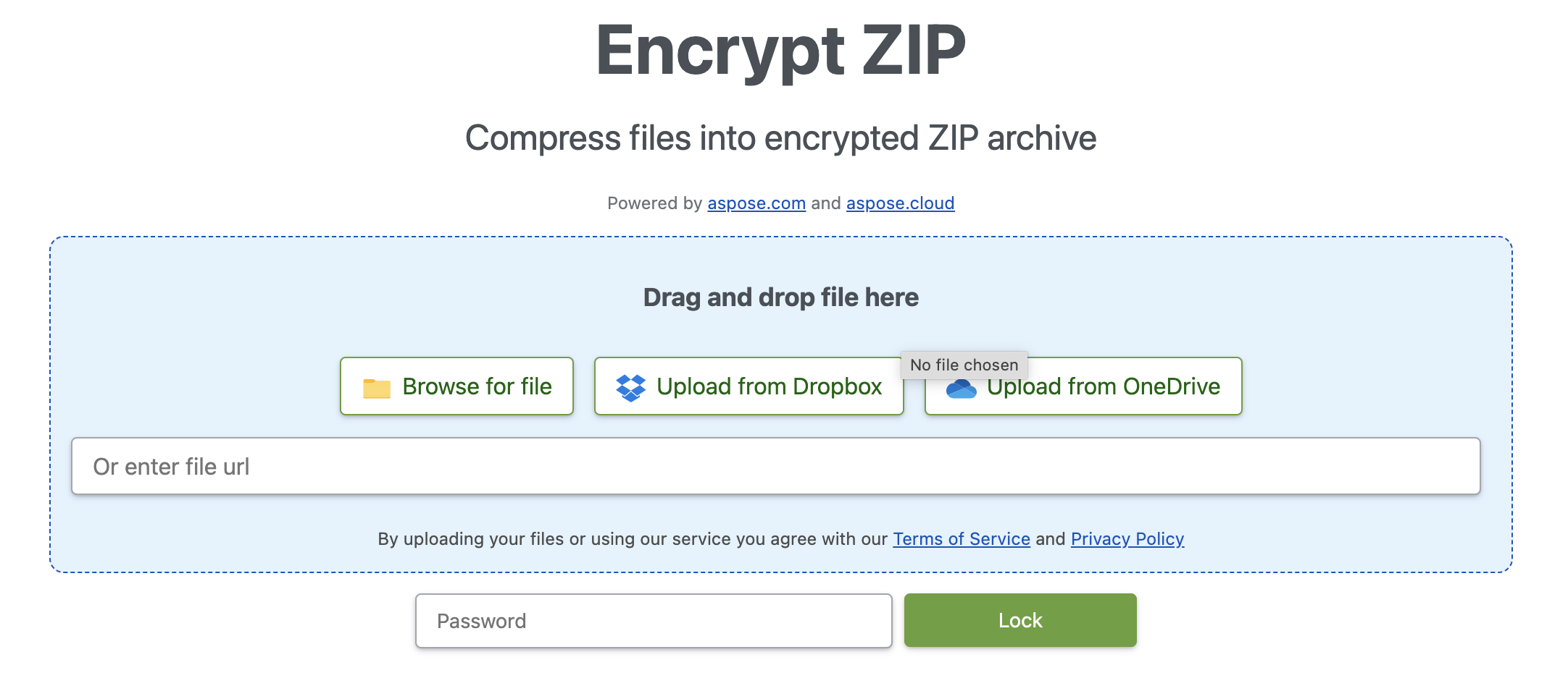 ZIP-Datei online mit Passwort schützen