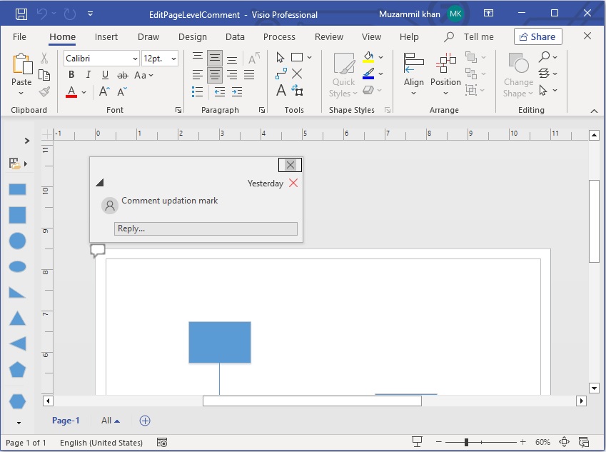 Edit Comments in Visio Diagram using Python