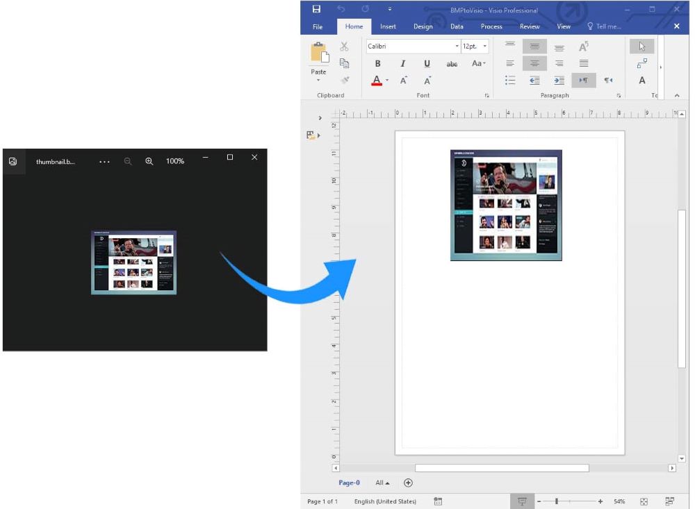 Convert BMP Image to Visio in Java