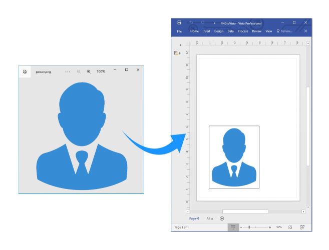Convert PNG Image to Visio in Python