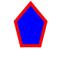 Draw a Pentagon with a Border in C#