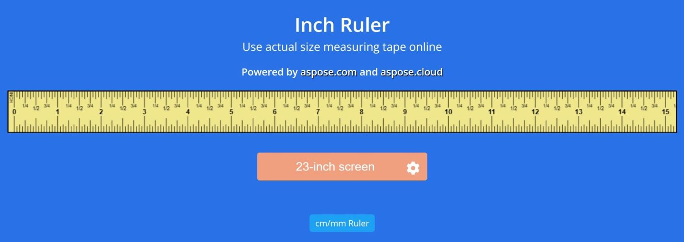 Online Ruler, Online Scale, Measuring Tape Online