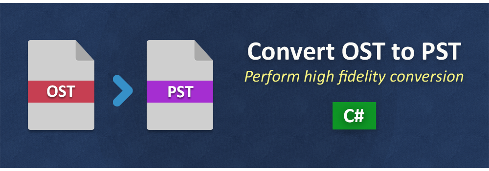 Convert OST to PST C#