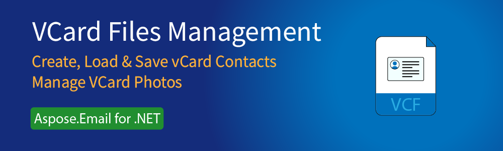 Managing vCard Files in C#