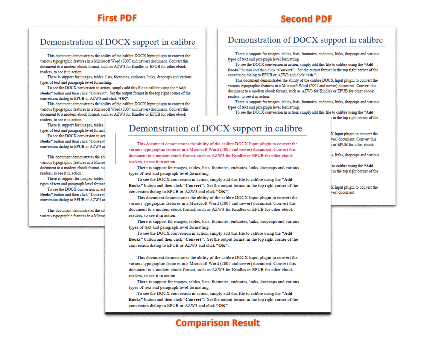 Comparación de archivos PDF