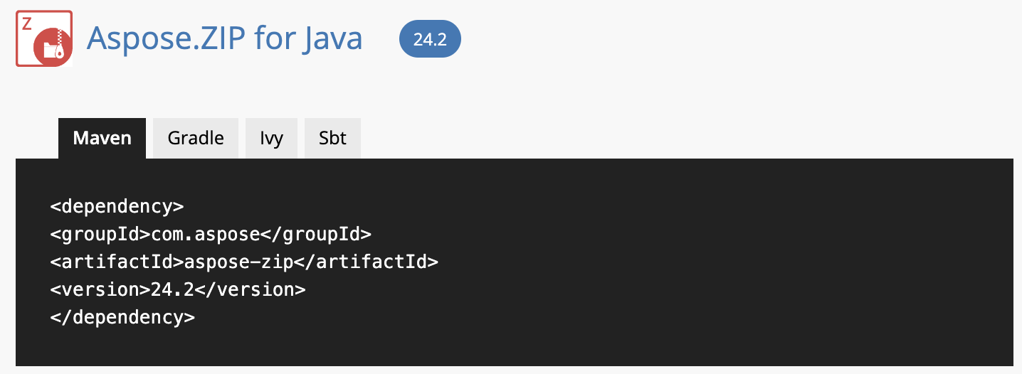 API de ZIP de Java