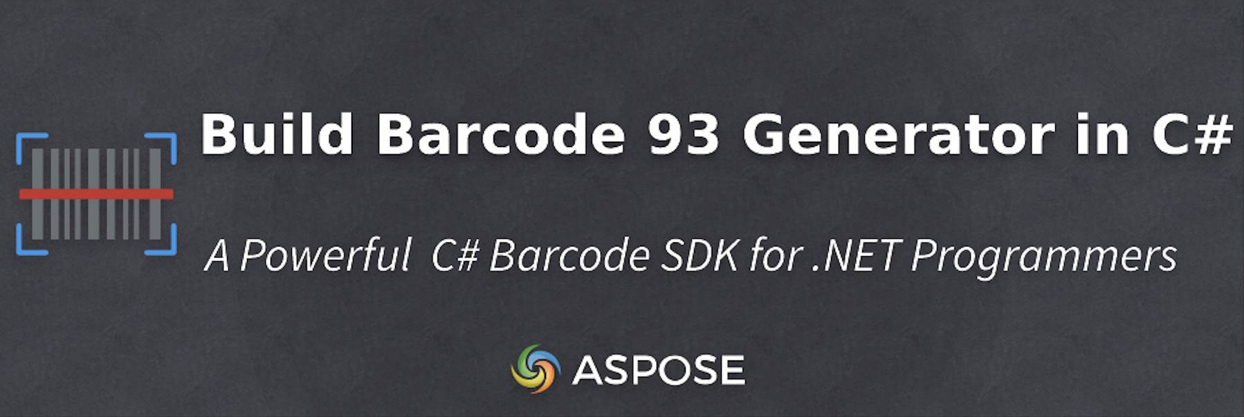 ساخت تولیدکننده بارکد 93 با استفاده از C# Barcode Sdk