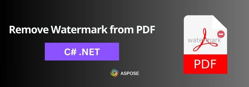 حذف واترمارک از PDF در C# | حذف واترمارک PDF