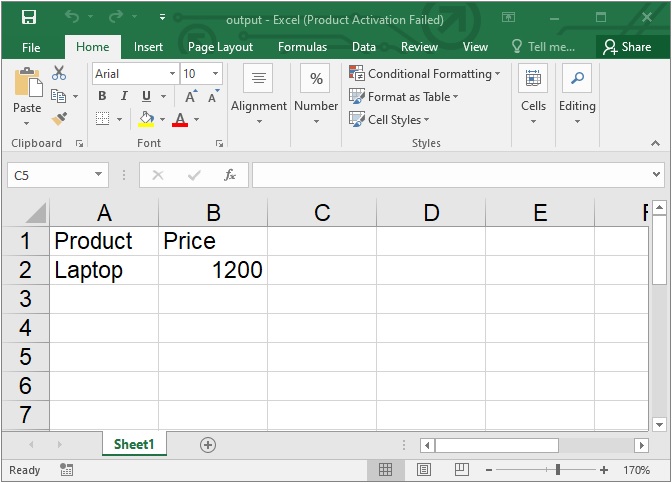 Create a New Excel File using Python