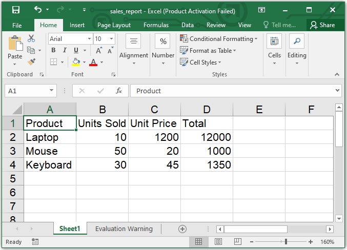 Creating a Sales Report in Python