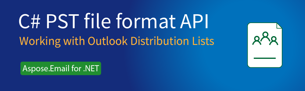 Utilisation des listes de distribution dans Outlook PST