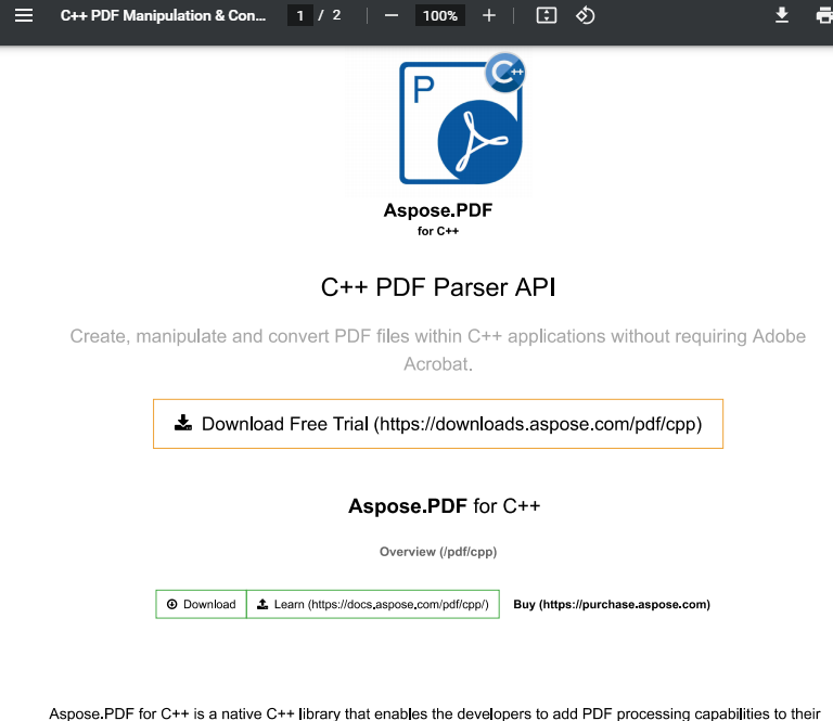 Fichier PDF source utilisé dans l'exemple de code.