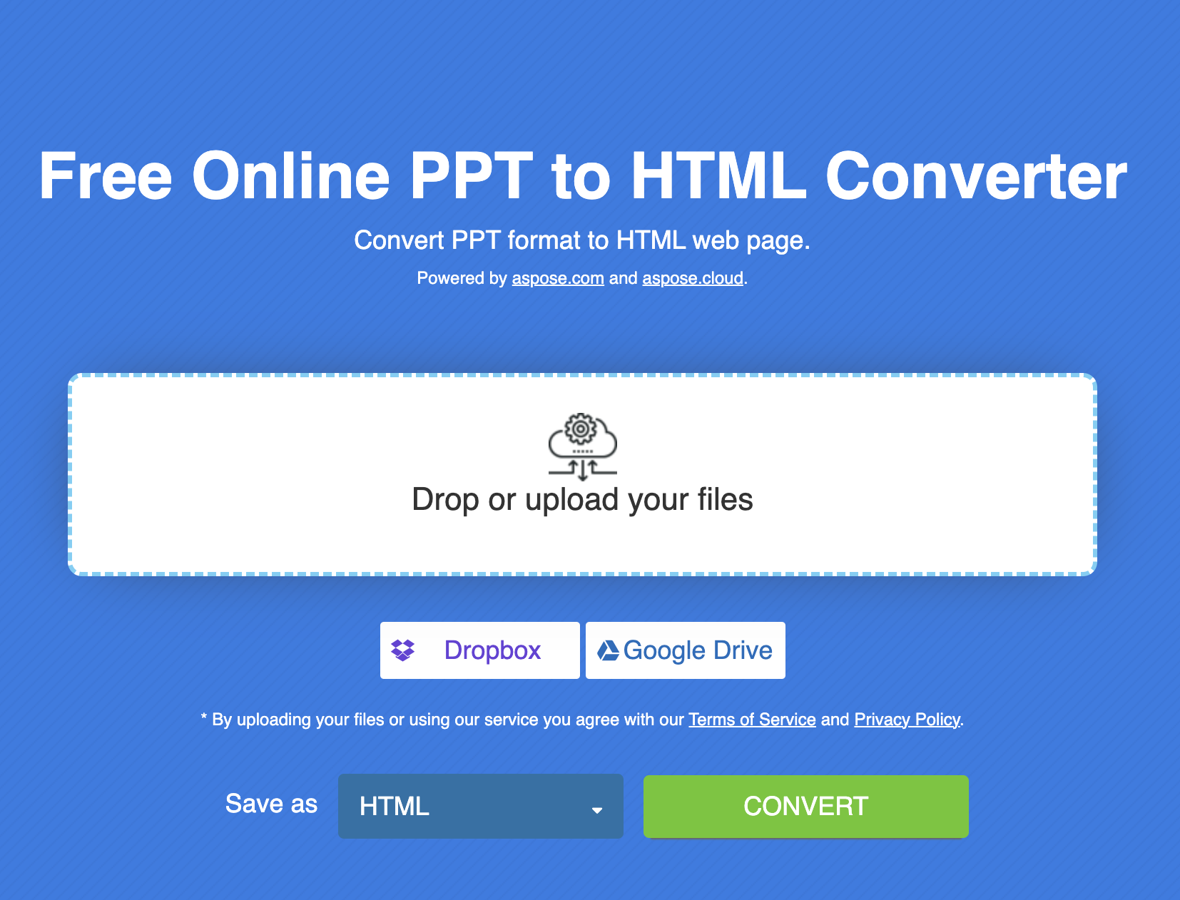 Convertisseur PPT en HTML en ligne