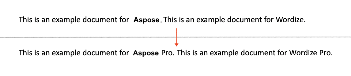 recherche et remplacement de mots Aspose Low Code