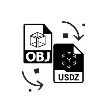 המר OBJ ל-USDZ Python