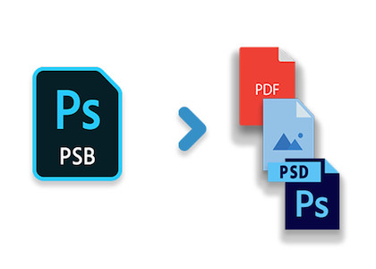 PSB ל-PDF JPG PSD