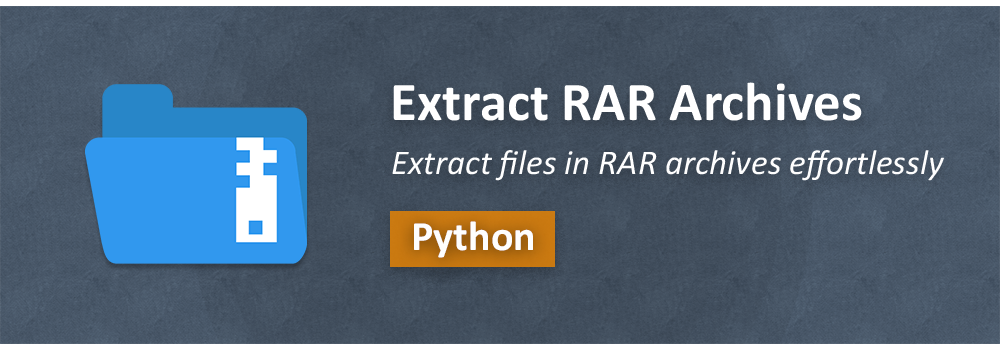 חלץ ארכיון RAR ב- Python