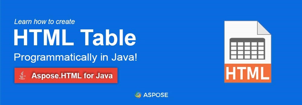 Create HTML Table in Java