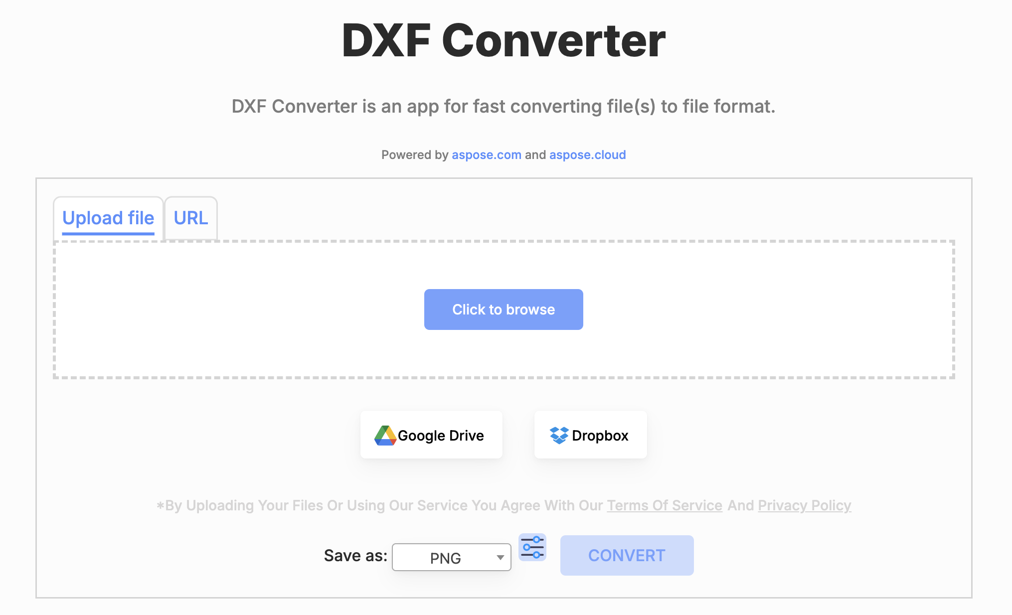 Konverter gambar DXF 