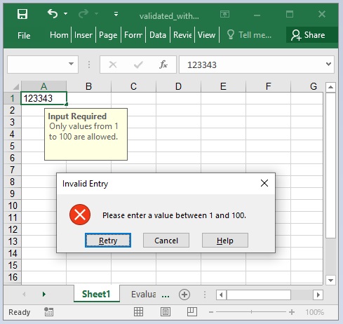 Menangani Data Tidak Valid dengan Pemberitahuan di Excel menggunakan Python