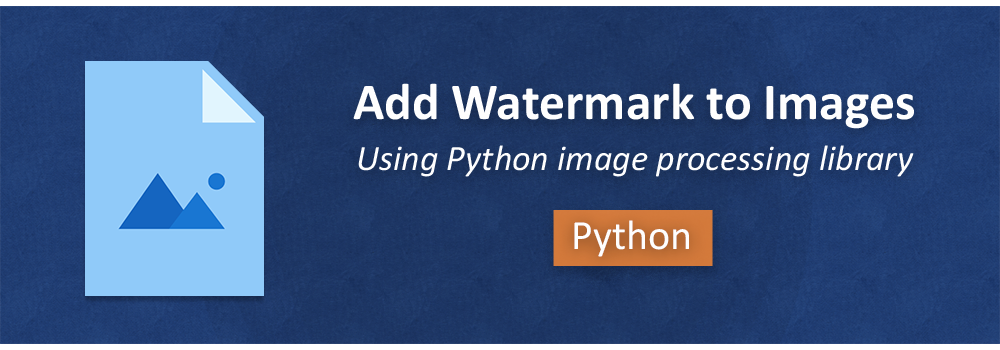 add watermark to images Python